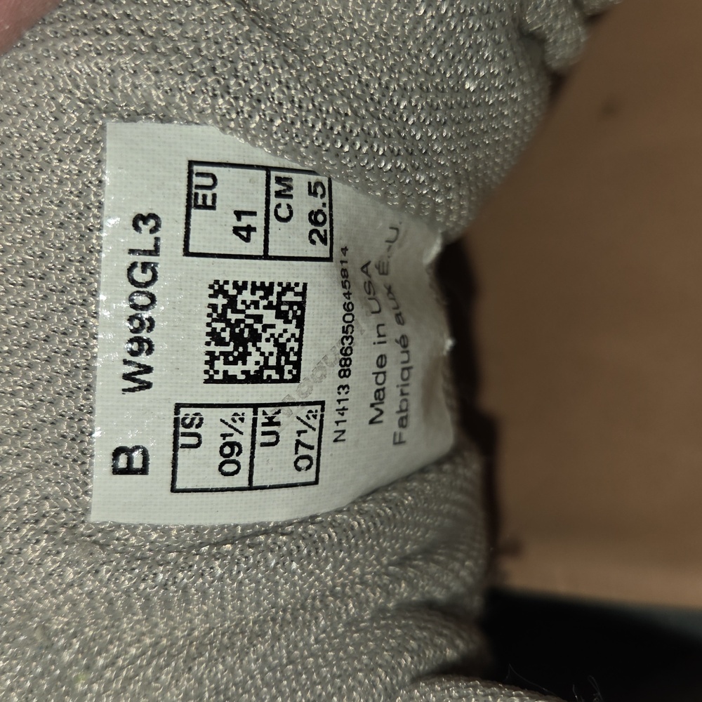New Balance 990 Womens Gray and White Athletic Shoes Size 9.5 - Picture 10 of 11